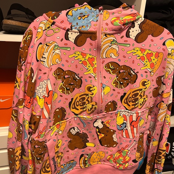 Disney Pink Hoodie with Colorful Snack Design Disneyland - Picture 1 of 3